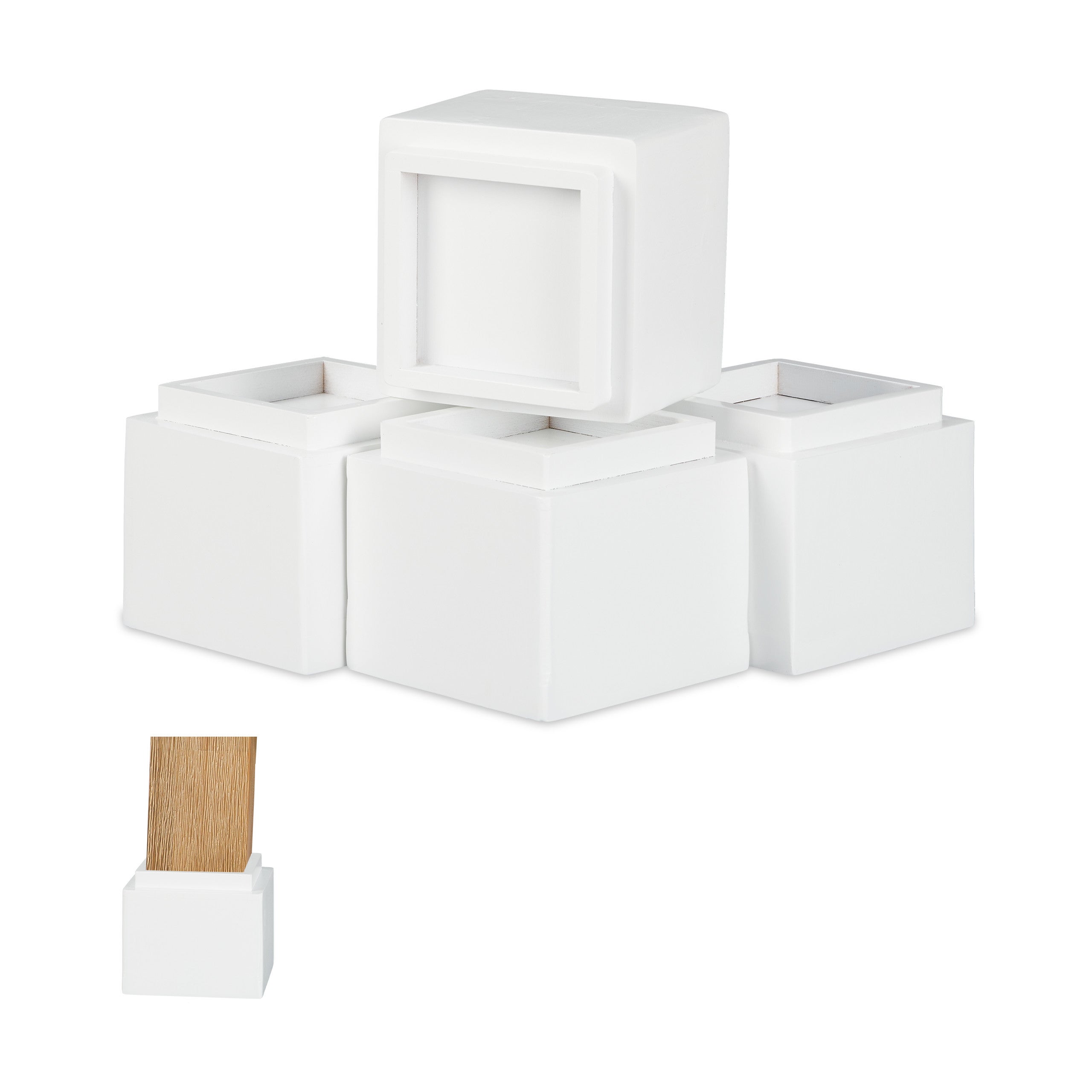 Rialzi Per Mobili In Bambù Relaxdays - Altezza 14 Cm, 4 Pezzi, Portata 500 Kg, Facile Uso - Foto 11