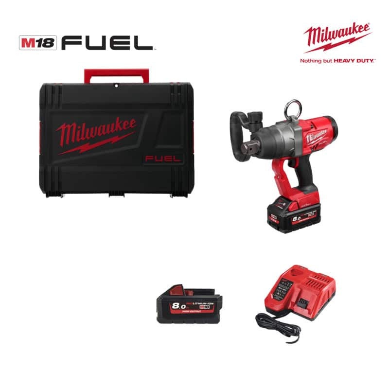 Boulonneuse à chocs MILWAUKEE M18 FUEL ONEFHIWF1-802X - 2 batteries 18V 8Ah - chargeur 4933459733 - 2