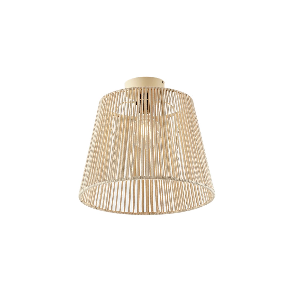 Lampa sufitowa zewnętrzna w stylu japandi z beżowym sznurem IP54 - Jayla
