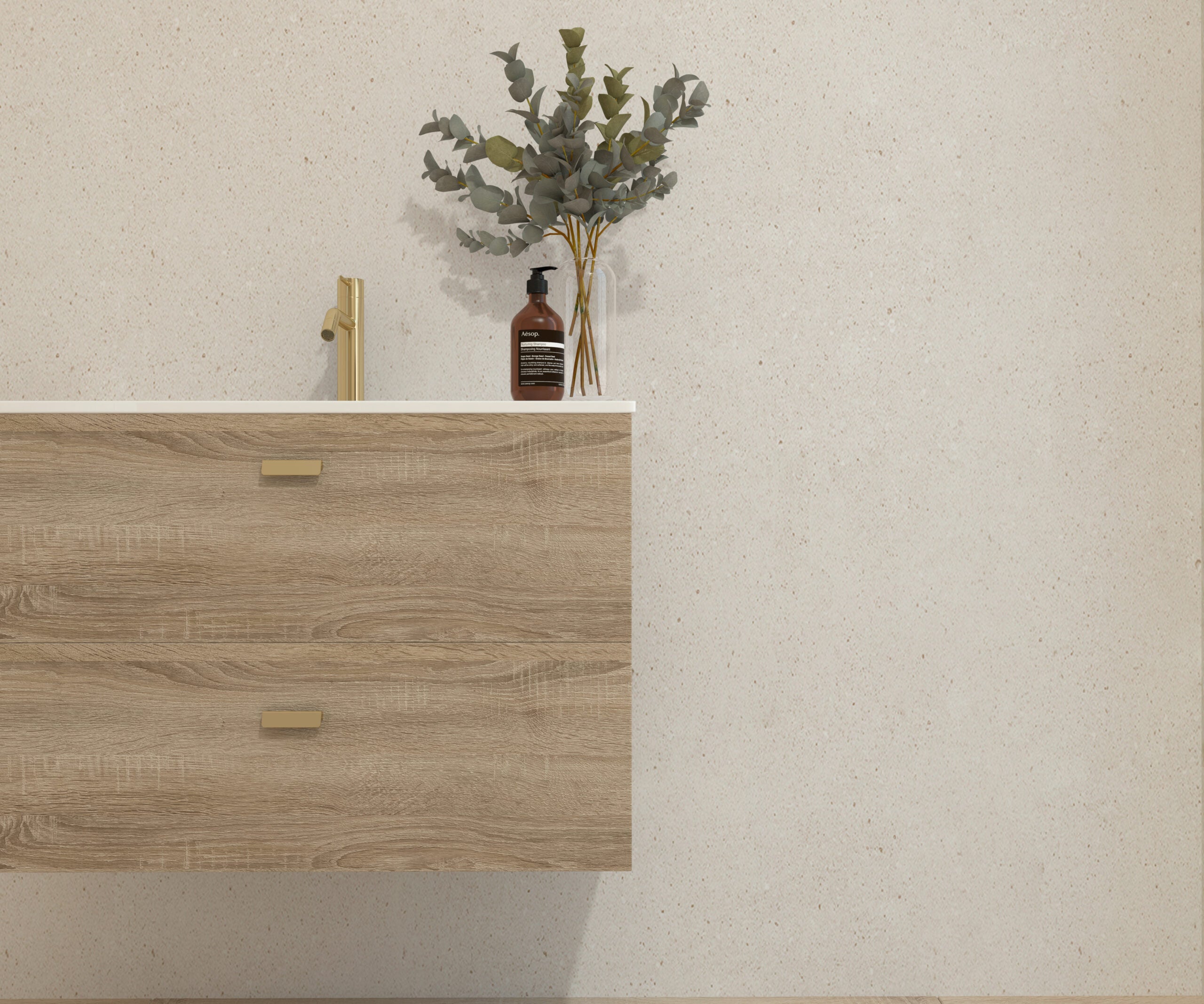 Ensemble de meubles de salle de bain Avantarea GARONNE Bardolino 80 cm + lavabo - 2