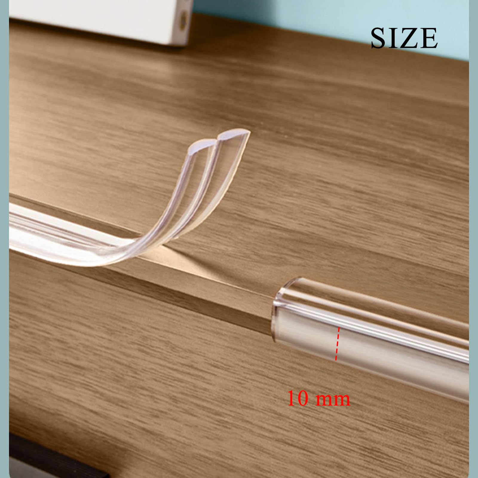 Protections Coin de Table pour Bébé, 4Mètres Protection des Bords de Meubles, Pré-adhésif Protection Table Transparent Pré-adhésif PVC Protecteur - 2