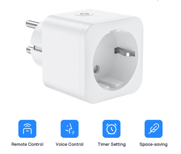 Presa Smart WiFi 16A Con Monitoraggio Consumi, Compatibile Con Alexa
