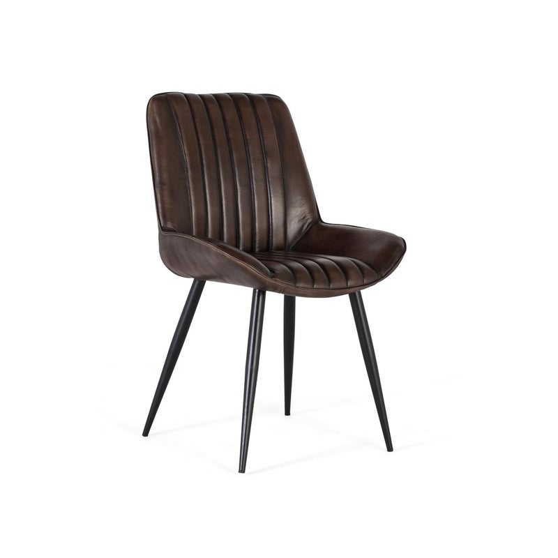 Szezlong ze skóry naturalnej w kolorze brązowym Foncé Naturel