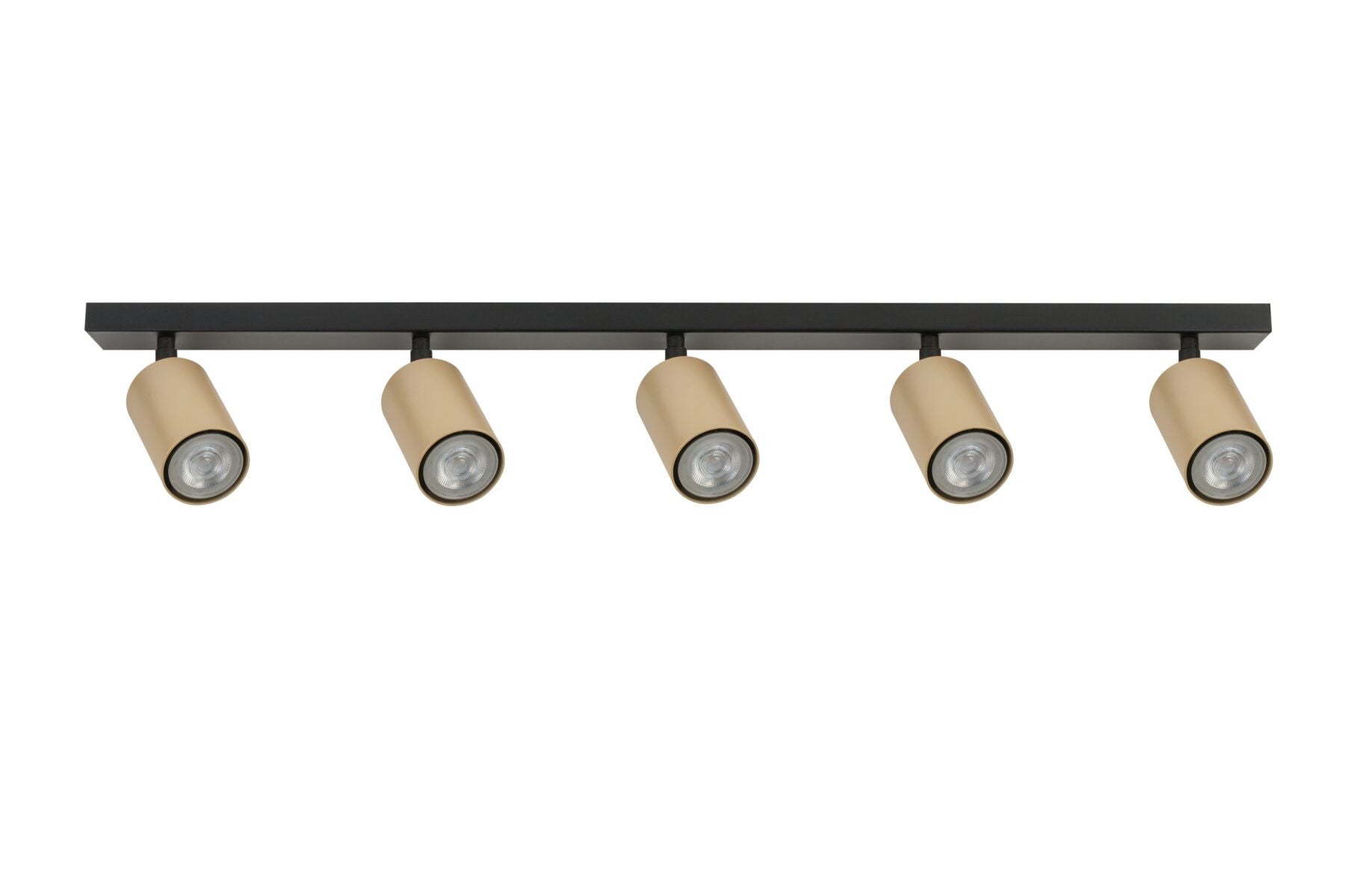 Lampa sufitowa wisząca Zoom czarno-złota 5xGU10x25W wym: 16 x 80 x 6 cm metal SIGMA