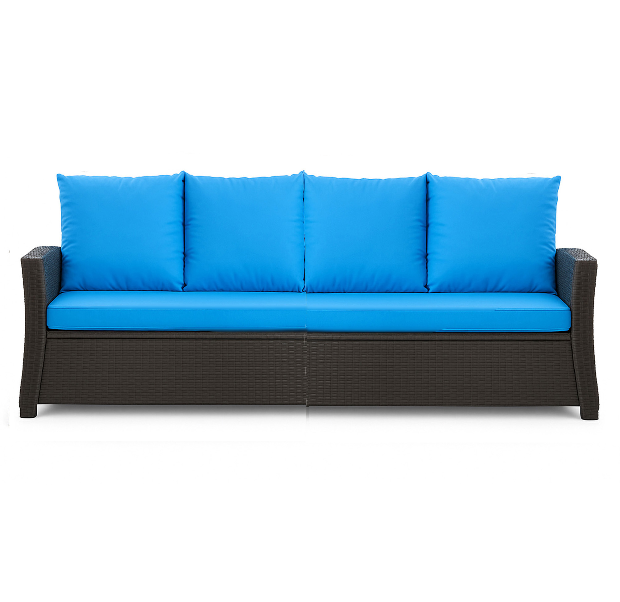 Poduszka ogrodowa na sofę rattanową 170x50x50cm poduszka na meble rattanowe niebieska, poduszka na balkon taras, poduszki na meble ogrodowe