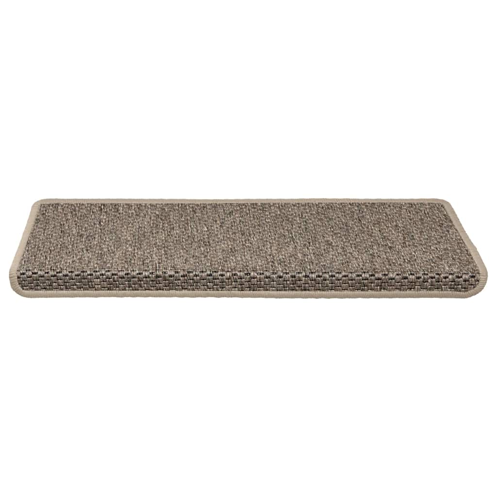 Tapis d'escalier autocollants 30 pcs | Paillasson d'escalier | Tapis de marche 65x21x4 cm beige foncé CFW693116 - 3