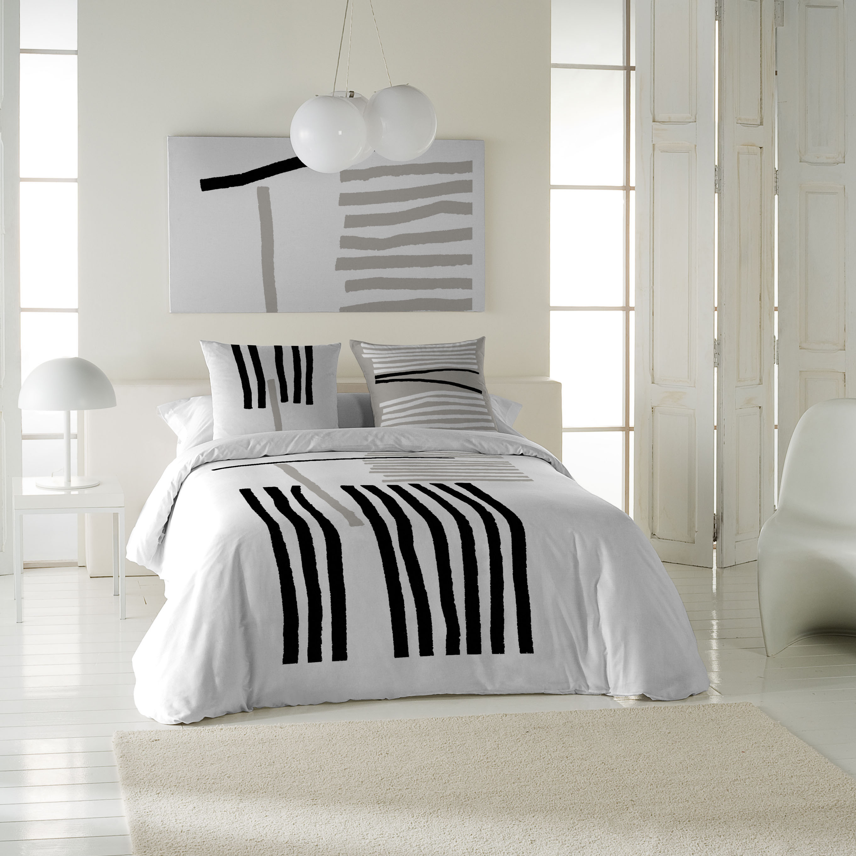 Icehome - funda nórdica estampada cama 180 - algodón extrasuave - incluye 1 o 2 fundas de almohada - nexus