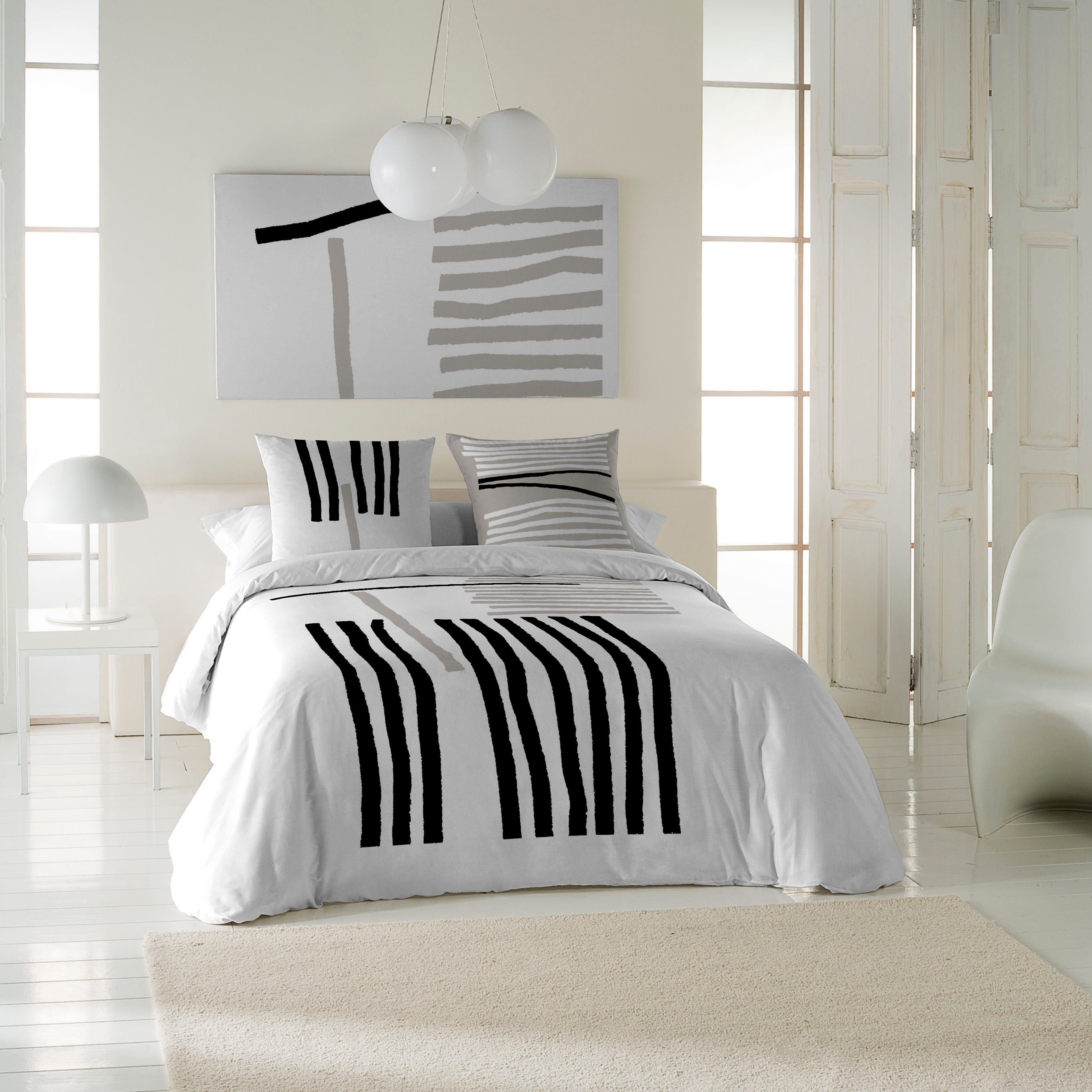 Icehome - funda nórdica estampada cama 135 - algodón extrasuave - incluye 1 o 2 fundas de almohada - nexus