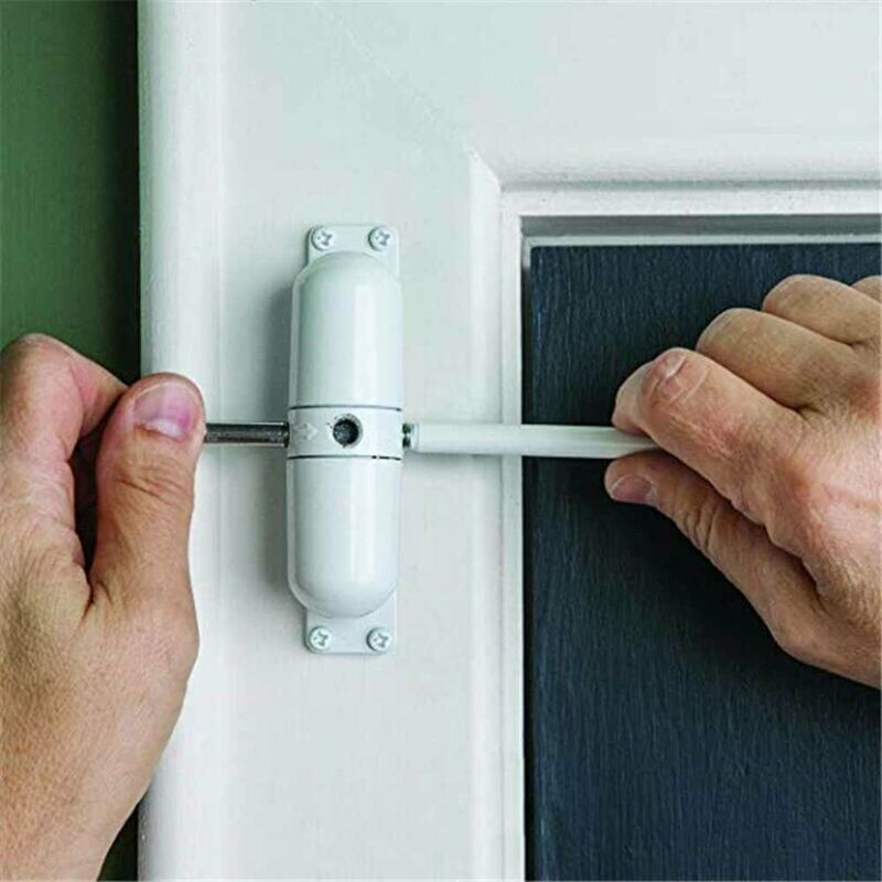 Ferme-porte invisible ferme-porte automatique à ressort blanc - 5