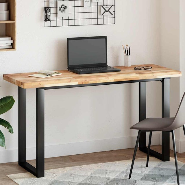 VidaXL Scrivania Rettangolare Con Piano In Vetro Temperato E Mappa Del Mondo – 120x60x75 Cm, Gambe In Ferro, Design Moderno - 5