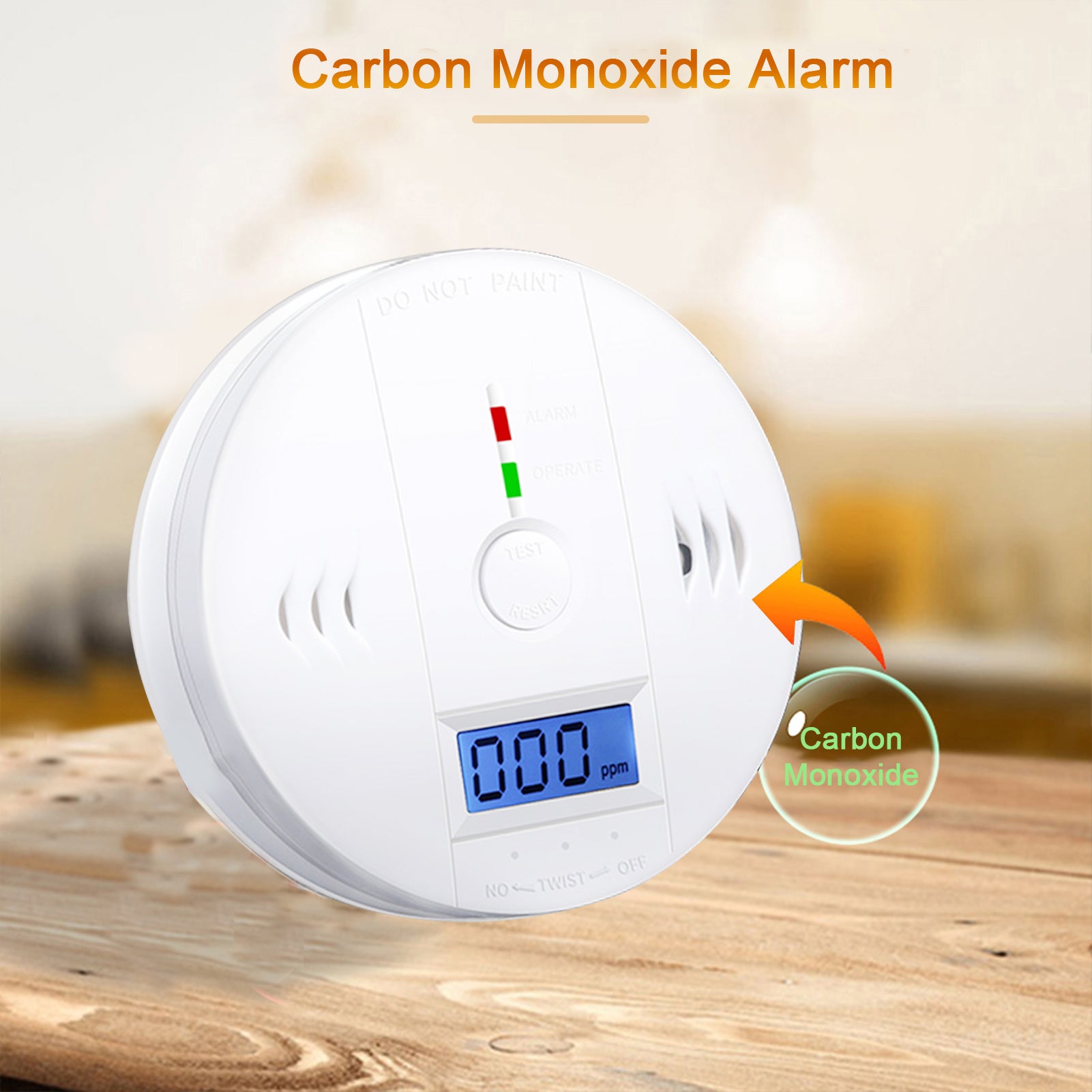 1pcs Détecteur de Monoxyde de Carbone - Alarme 85 dB avec capteur électronique pour une protection efficace - 4
