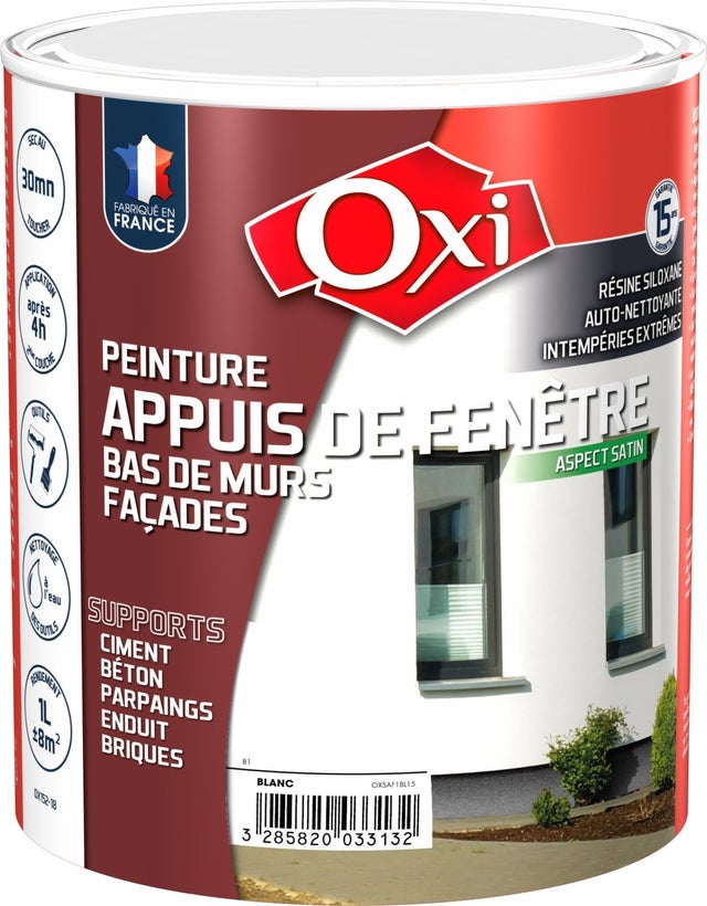 OXI PEINTURE APPUIS-FENETRE Blanc 1 litre
