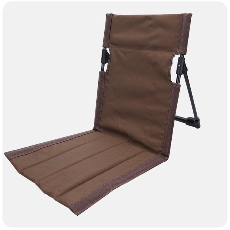 Składane krzesło plażowe, przenośne krzesło ogrodowe, krzesło relaksacyjne na zewnątrz, kolor kawowy, 39,5*38*39 cm