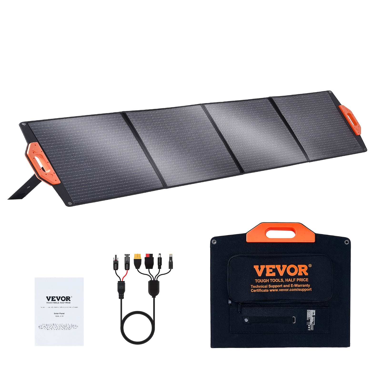 Panneau solaire portable pliable 100W monocristallin – Efficacité optimale pour camping et VR – Alimentation appareils électroniques