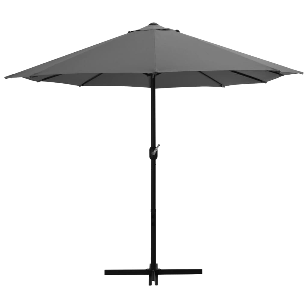 Parasol d'extérieur poteau en aluminium 460x270 anthracite - 4