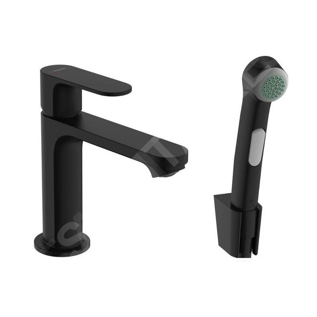 Hansgrohe Rebris S - Mitigeur de lavabo avec douchette de bidet, noir mat 72215670