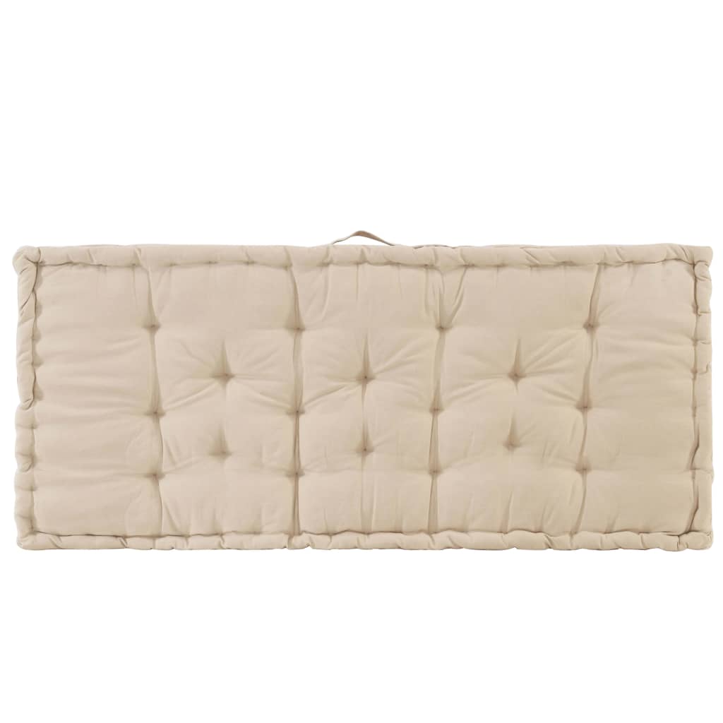 Cojín exterior | Cojín para palés algodón beige 120x80x10 cm CFW167762 - 4