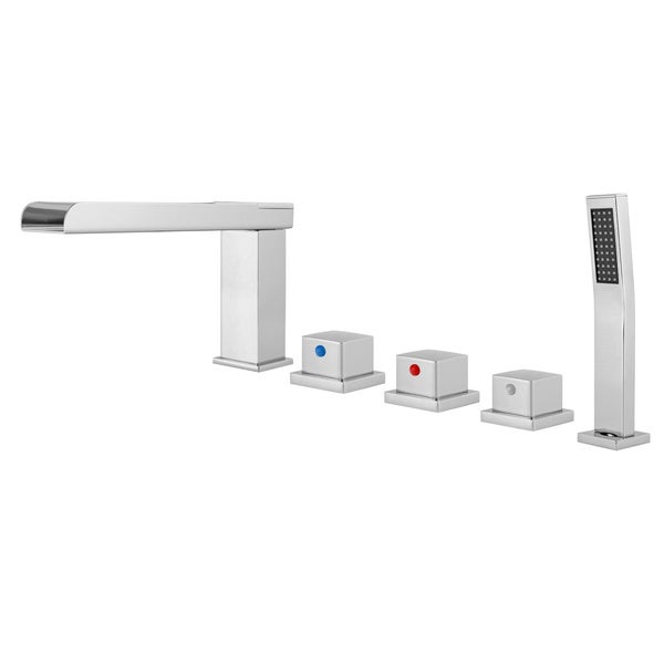 BATERIA WANNOWA 5-OTWOROWA NAWANNOWA STOJĄCA CHROM