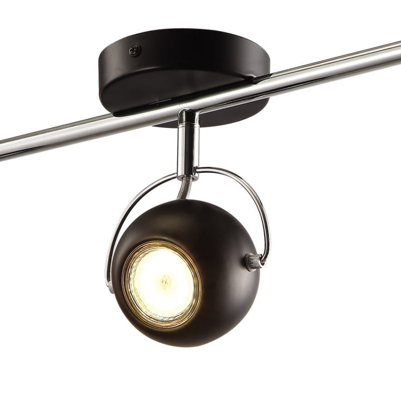 Reflektor sufitowy spot natynkowy Salva listwa czarny-chromowany 3xGU10x3W wym: 56 x 17 cm metal Kaja