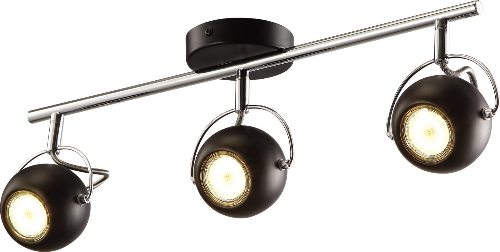 Reflektor sufitowy spot natynkowy Salva listwa czarny-chromowany 3xGU10x3W wym: 56 x 17 cm metal Kaja