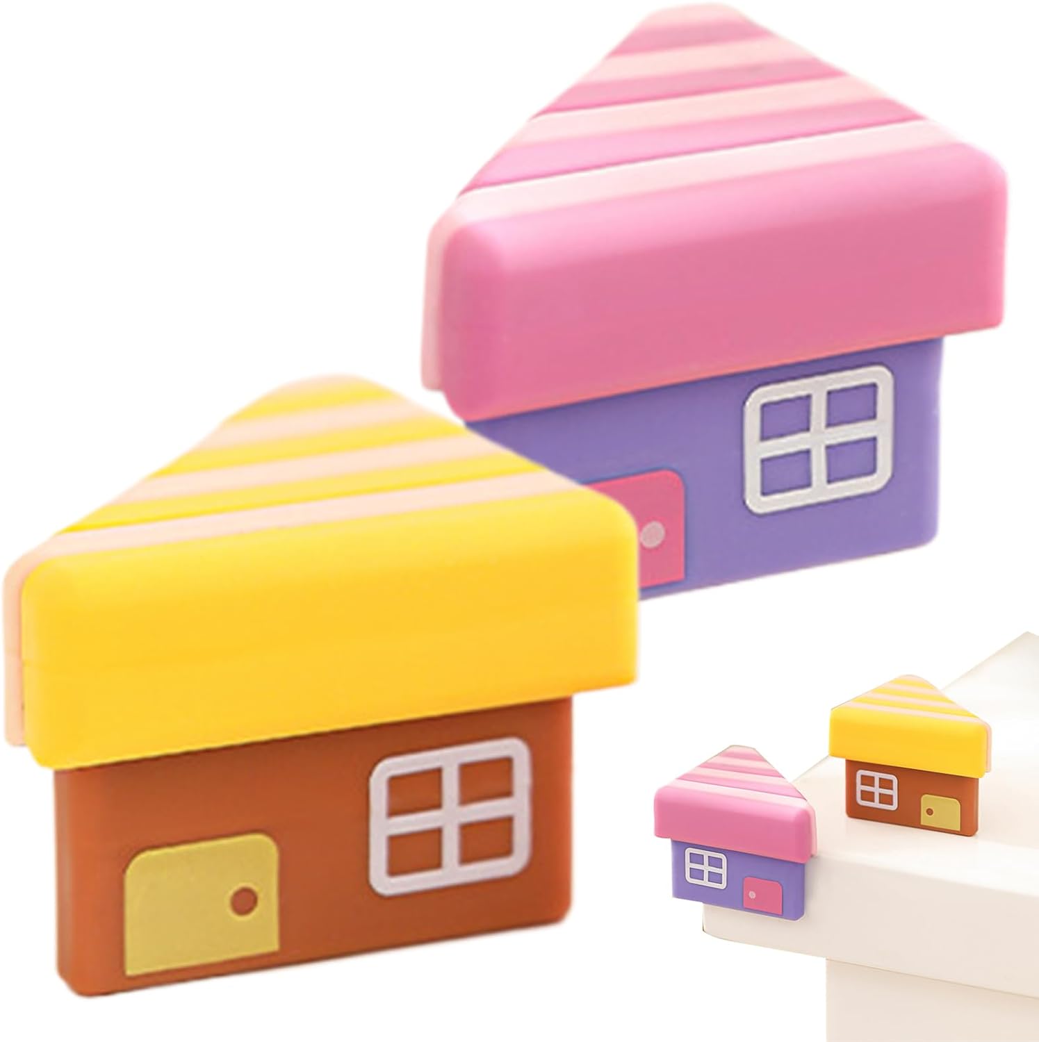 Lot De 16 Protections D'Angle Autocollantes Silicone Pour Bébé - 2 Formes, Anti Chocs