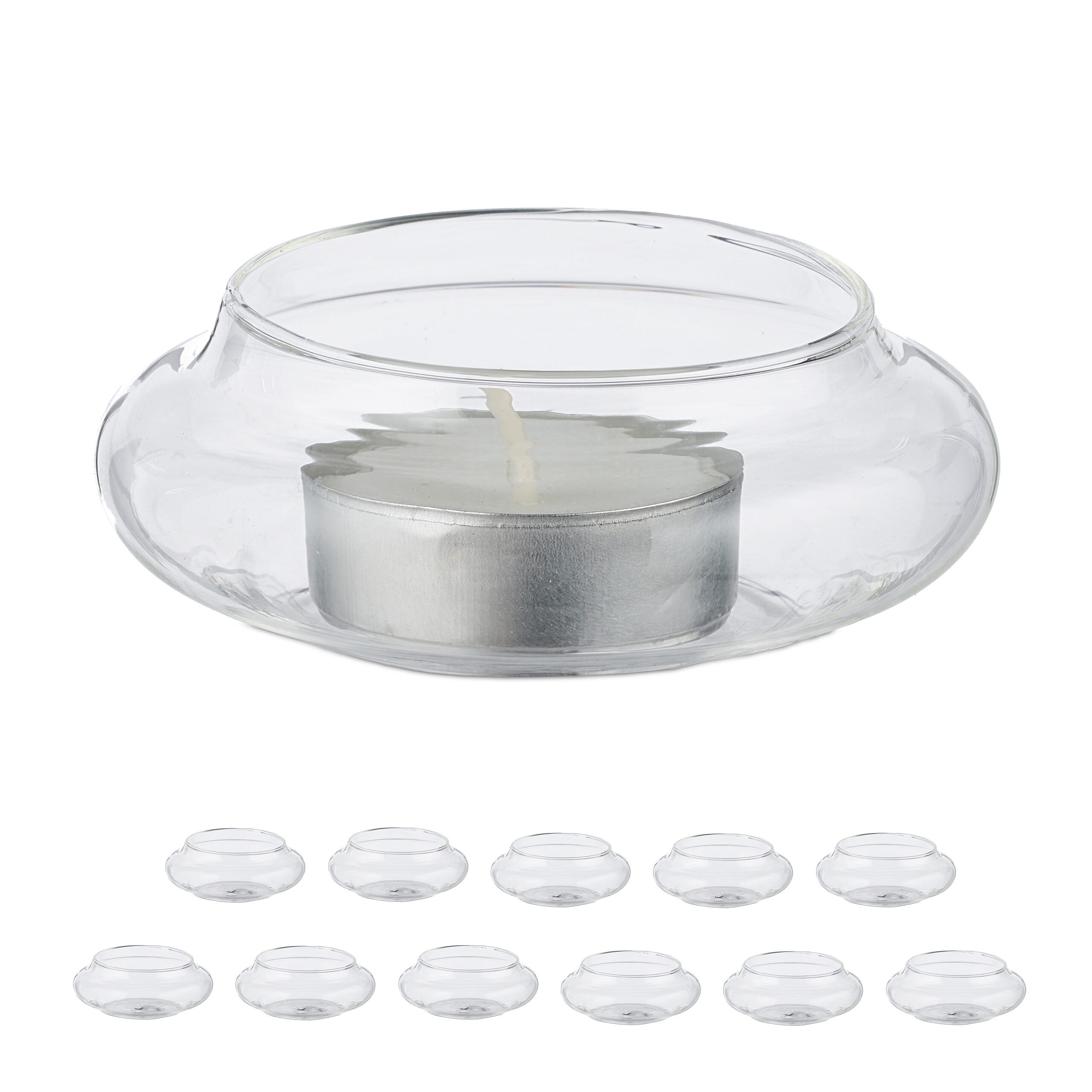 Relaxdays Casetta Portacandele In Ceramica Bianca - Porta Tealight A Forma Di Casa, Con Finestre, 12x6x5.5 Cm, Per Atmosfera Accogliente, Decorazione Natalizia E Annuale