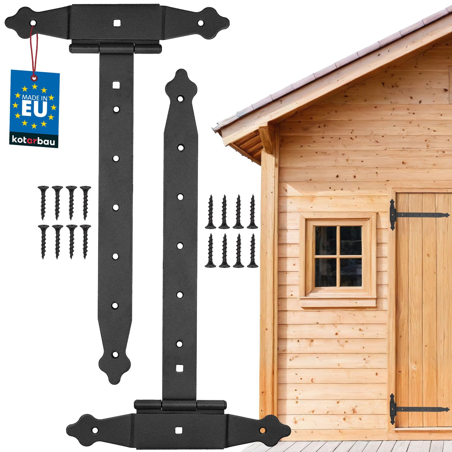 2x zawias altanowy krzyżowy bramowy okiennic 350mm - KOTARBAU