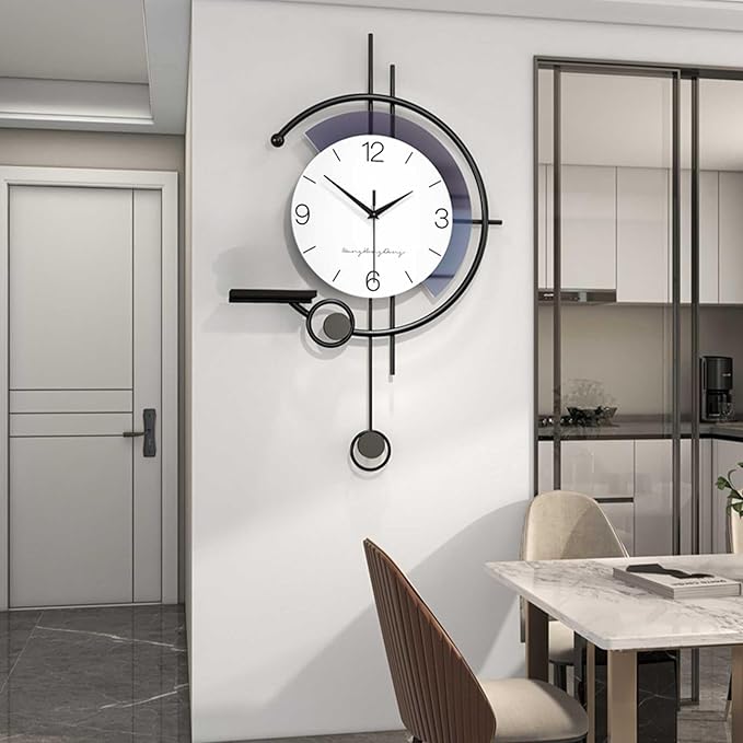 Reloj de pared minimalista moderno: decorativo silencioso sin tictac, estante art déco para sala, dormitorio, oficina o cocina. - 2