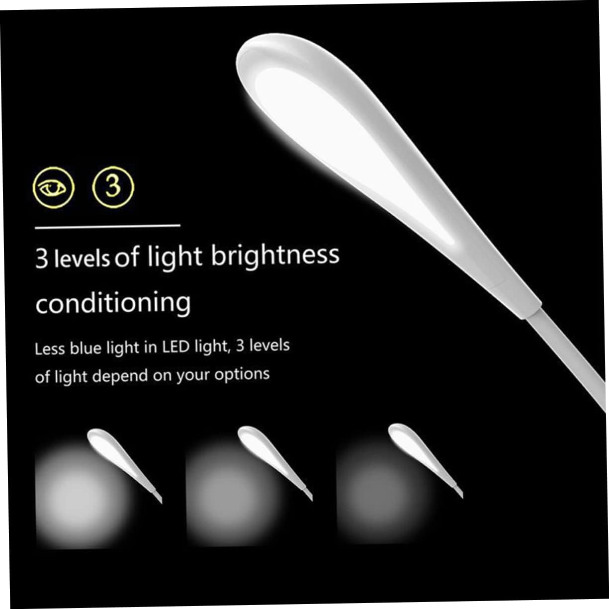 Lampka biurkowa USB, oryginalna lampka biurkowa, lampy LED do sypialni, lampka nocna, lampka stołowa, lampka USB na gęsiej szyi - 2