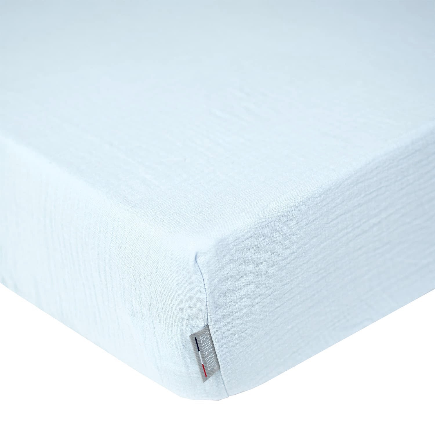 Drap housse uni en gaze de coton - 3