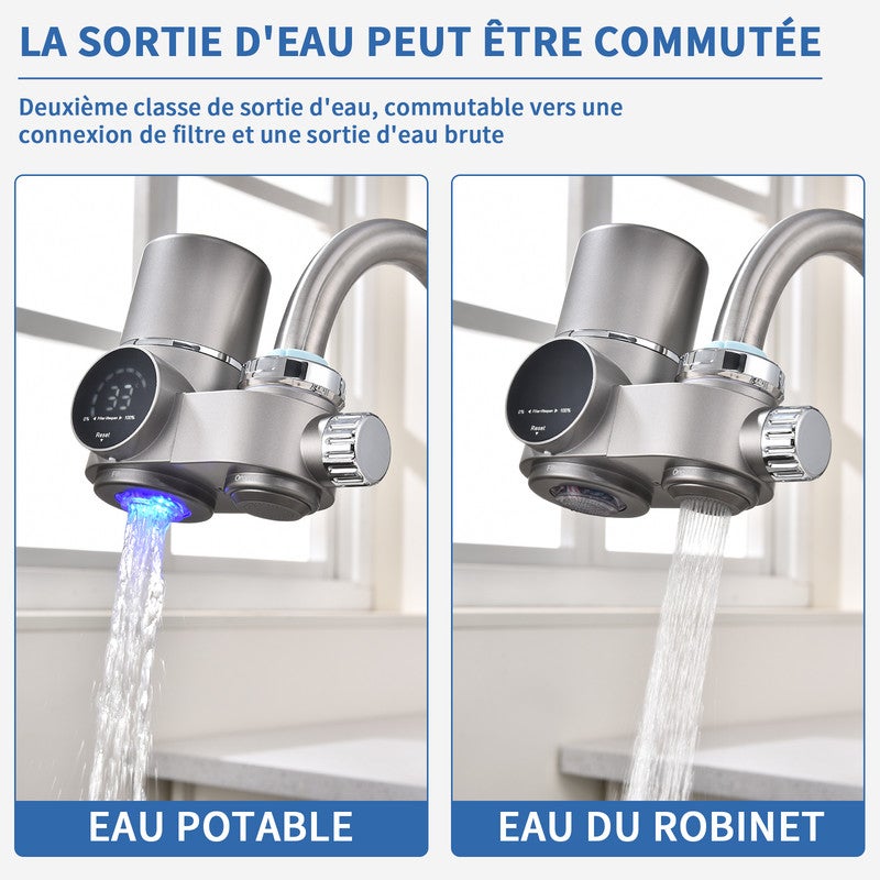 Système filtreur d'eau robinet - Filtre le chlore, les sédiments, l'oxyde, les nitrates, les pesticides. Filtre sur robinet,Convient aux robinets - 3