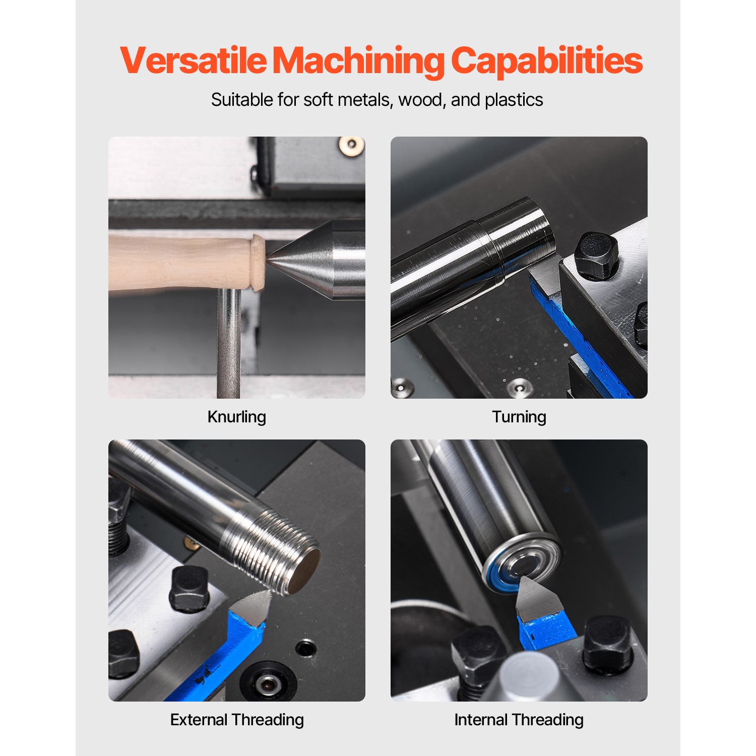 Torno de metal precisão,SucceBuy 210x370 mm,550 W,velocidade ajustável 0-2500 RPM,engrenagens metálicas,adequado para processamento preciso peças - 8