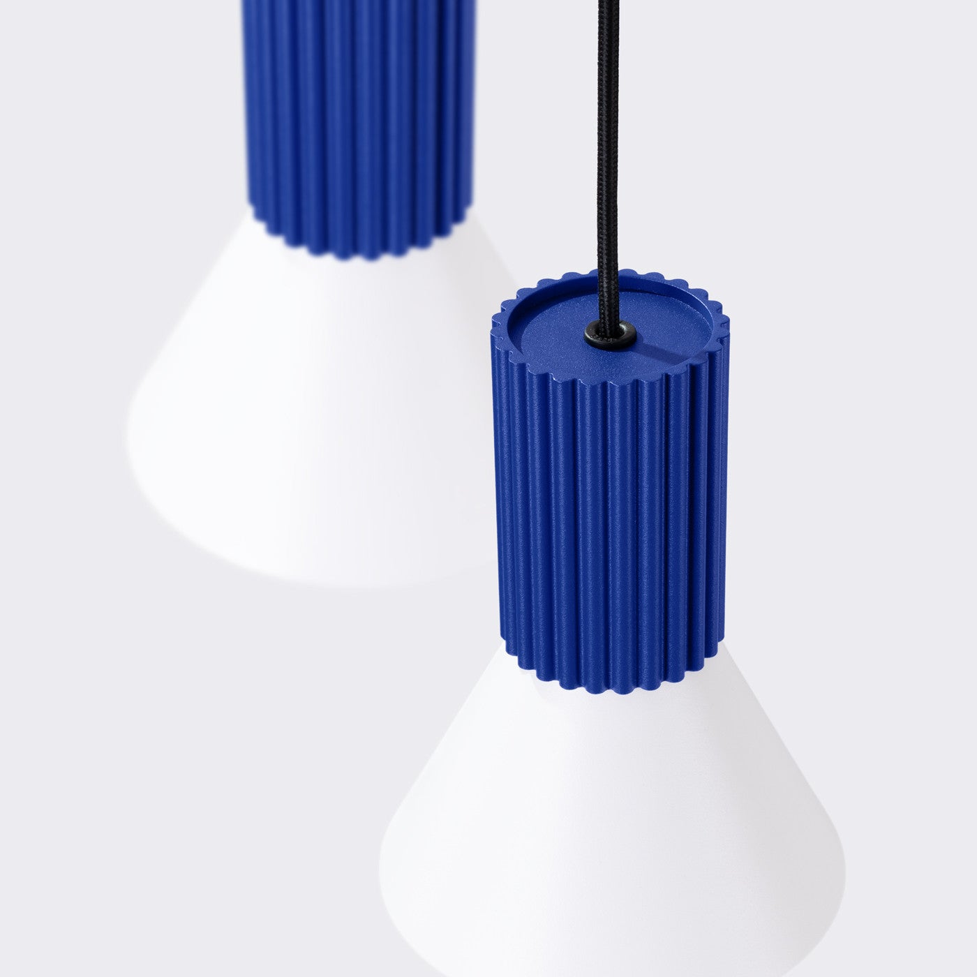 Lampa sufitowa ryflowana ESTRIA ultramaryna 3xE14x15W metal wym:120x30x30cm IP20 Sollux Lighting - 7