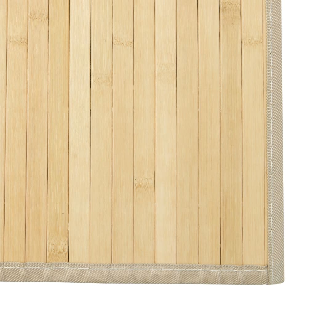 Tapis rectangulaire naturel clair 70x1000 bambou - 6