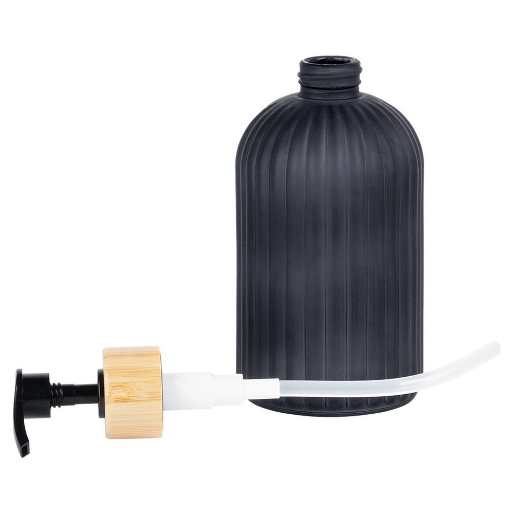 Dozownik do mydła szklany czarny 400 ml - 5