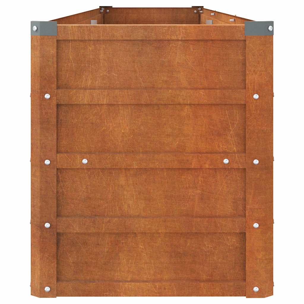 Jardinière - Lit surélevé de jardin - Pot de fleurs rouillé 240x40x45 cm acier corten Couleur évolue n1310l - 5
