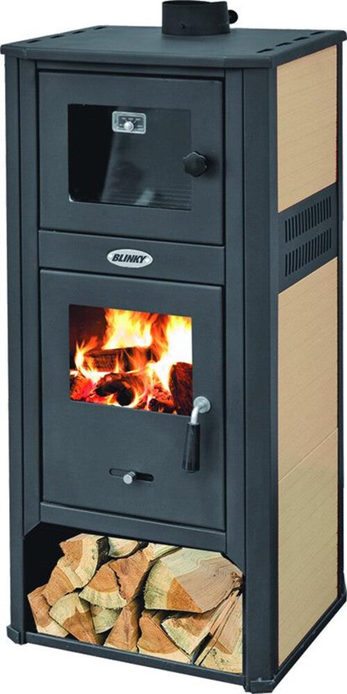 Stufa A Legna ROMA S Con Forno - Colore Avorio, 11,3 KW, 4 Stelle, Con Termometro - Foto 10