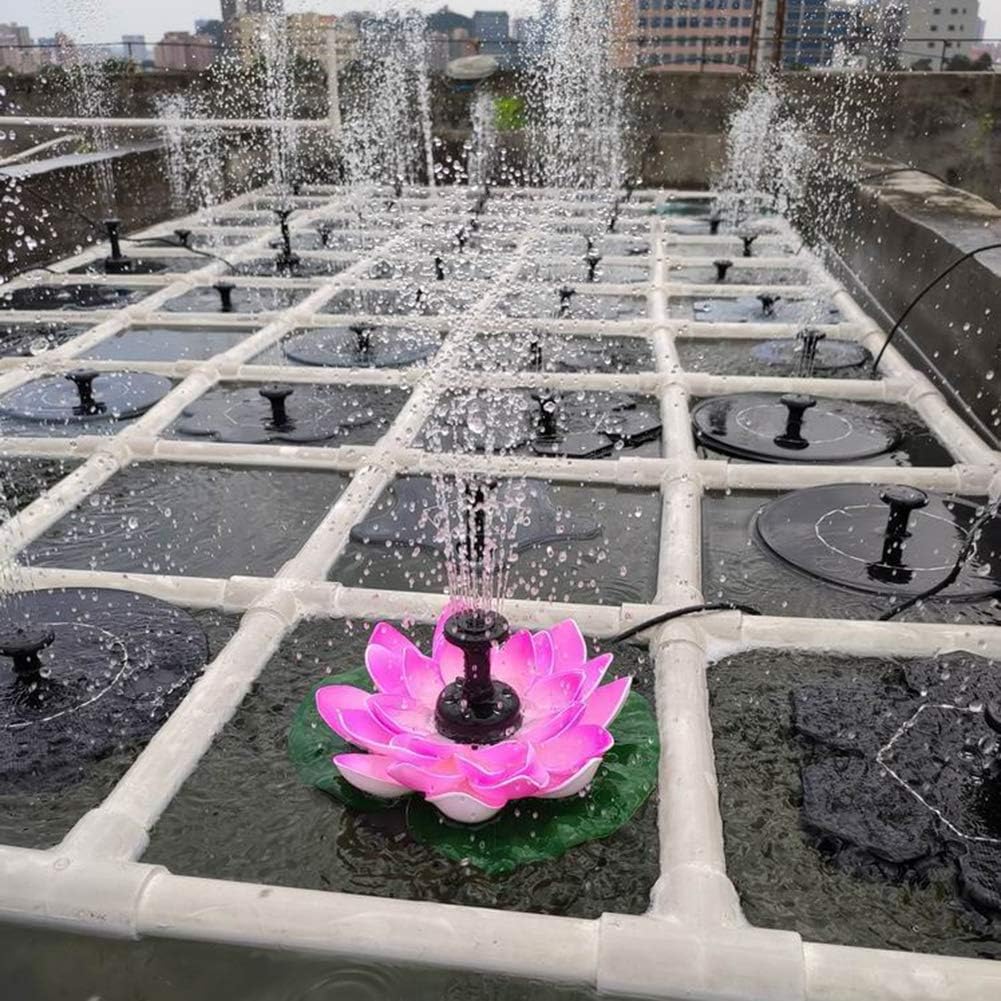 Décor Étang Nénuphar/Lotus Mousse Fleur Énergie Solaire Fontaine Pompe Flottante Étang Feature Lotus Eau Solaire pour Décor Extérieur Cour Jardin - 4
