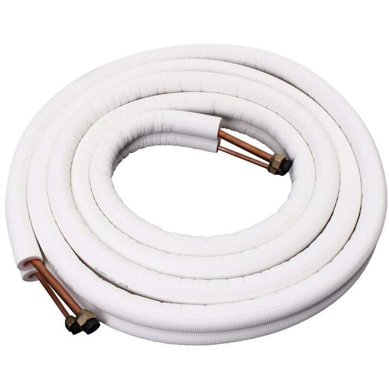 Rura miedziana izolowana 1/4" 3/8" do klimatyzatora, para wężownic - 2 metry