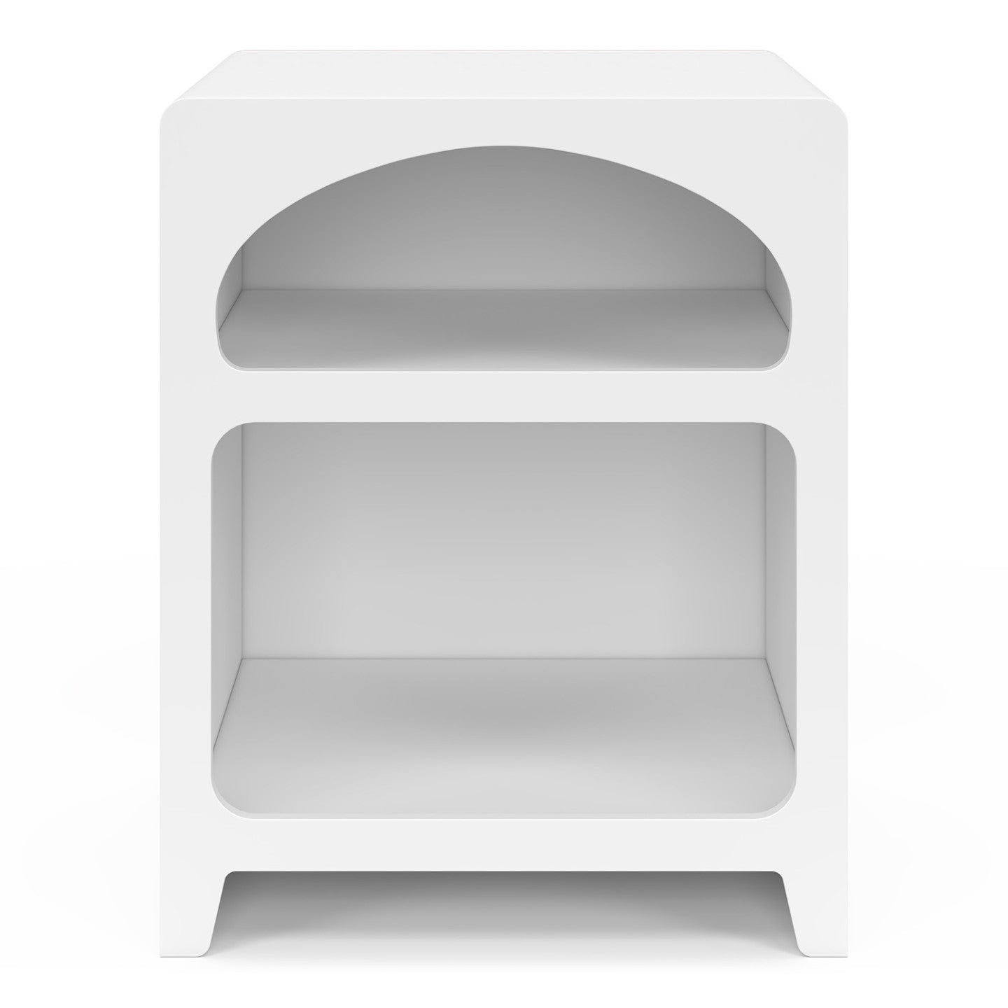 Lot de 2 tables de chevets organiques ALESIA bois blanc 2 niches - 3
