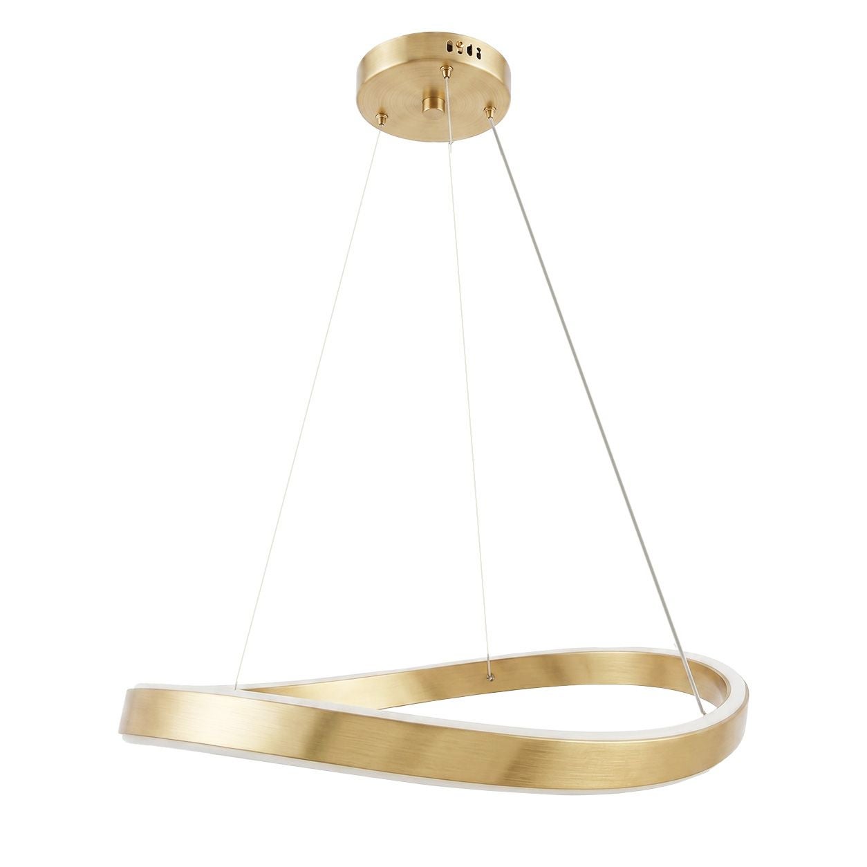 Toolight Lampă De Tavan Suspendată Swe067-cp 60cm Brush Gold