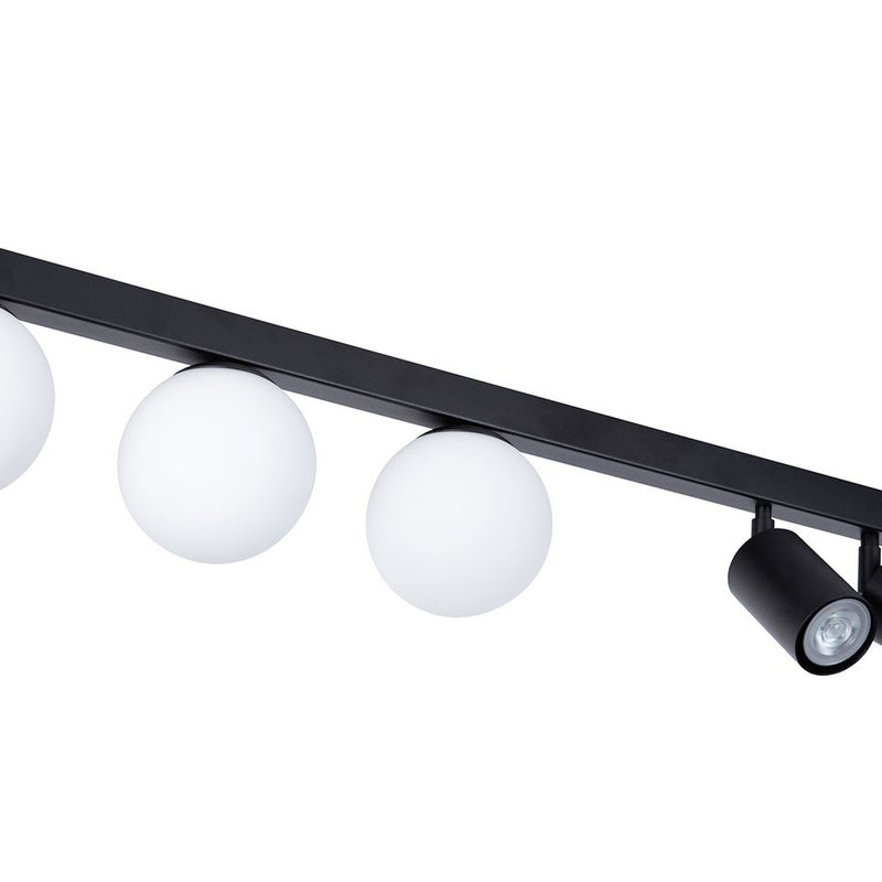 Reflektor sufitowy spot natynkowy Tavira listwa czarno-biały 5xG9+GU10x12W + 10W wym: 18 x 80 x 12 cm metal SIGMA