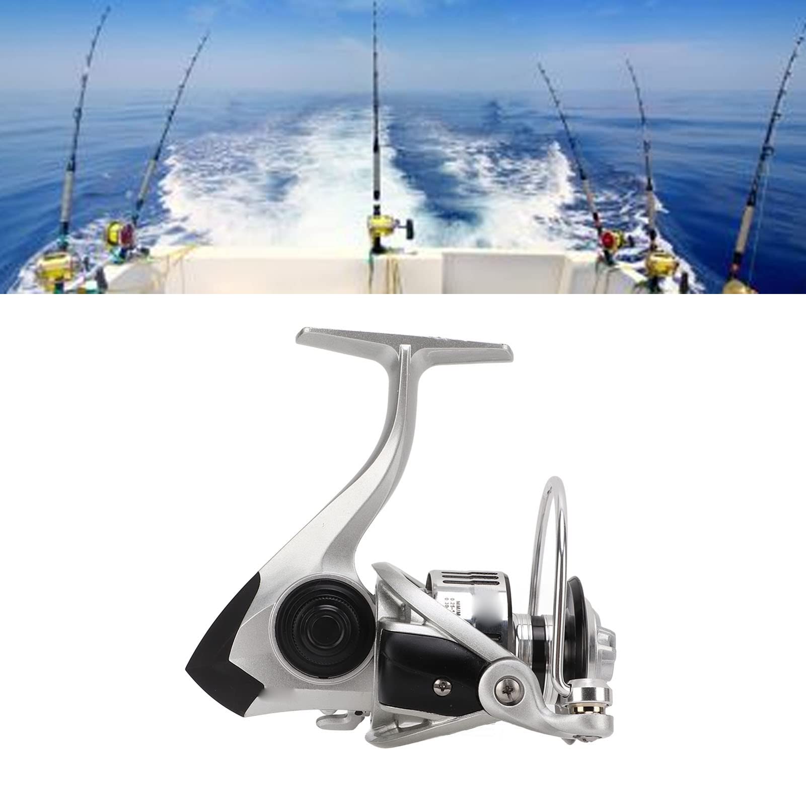 Mulinello con cuscinetto in metallo 13+1BB Canna da mare con lenza da pesca con esca Ruota 5.2:1 Mulinello da pesca con ingranaggio (ZEUS2000) - 2