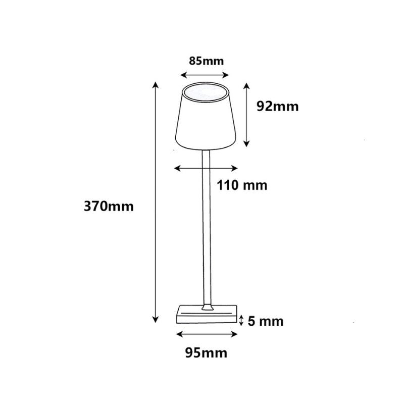 Lampe de Table Rechargeable Tactile Blanche Design 3W CCT - 3000K/4200K/6400K - SILAMP - 6
