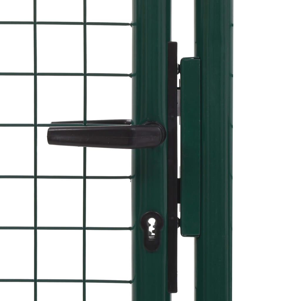 Portail de jardin | Portail de clôture | Portillon de jardin acier 100x125 cm vert CFW11666 - 4