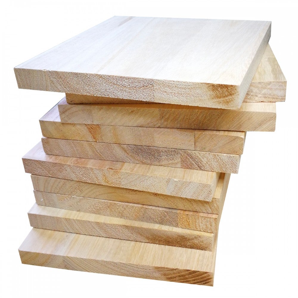 Planches Polyvalentes En BLOC MONOCOUCHE de Paulownia - Kit de 10 pièces - Adouci - Bois Clair - Aluminium Végétal - dimension 30 cm x 20 cm x 2 cm d' - 4