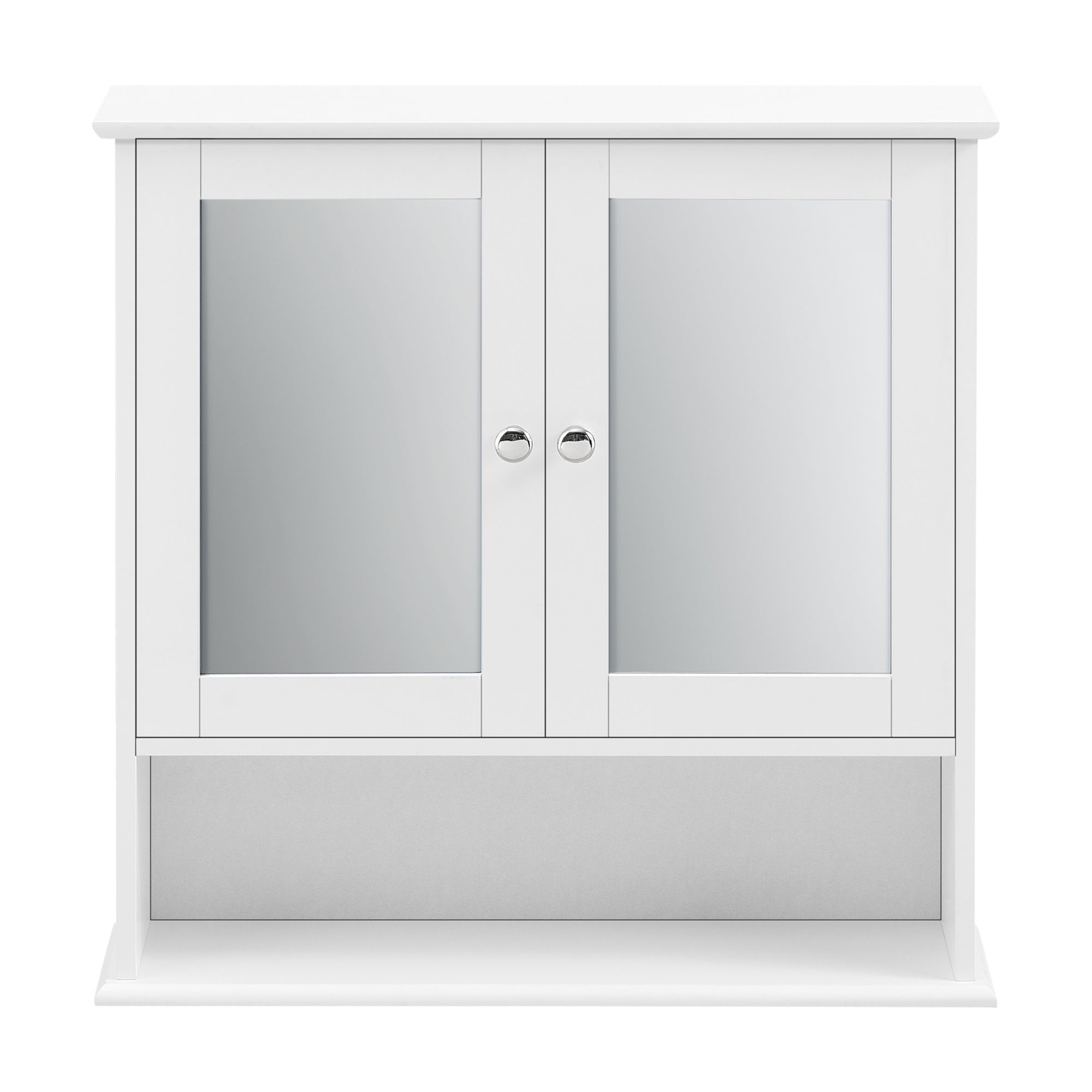 Armario de pared con espejo 58 x 56 x 13 cm blanco 03 0007676 leroy