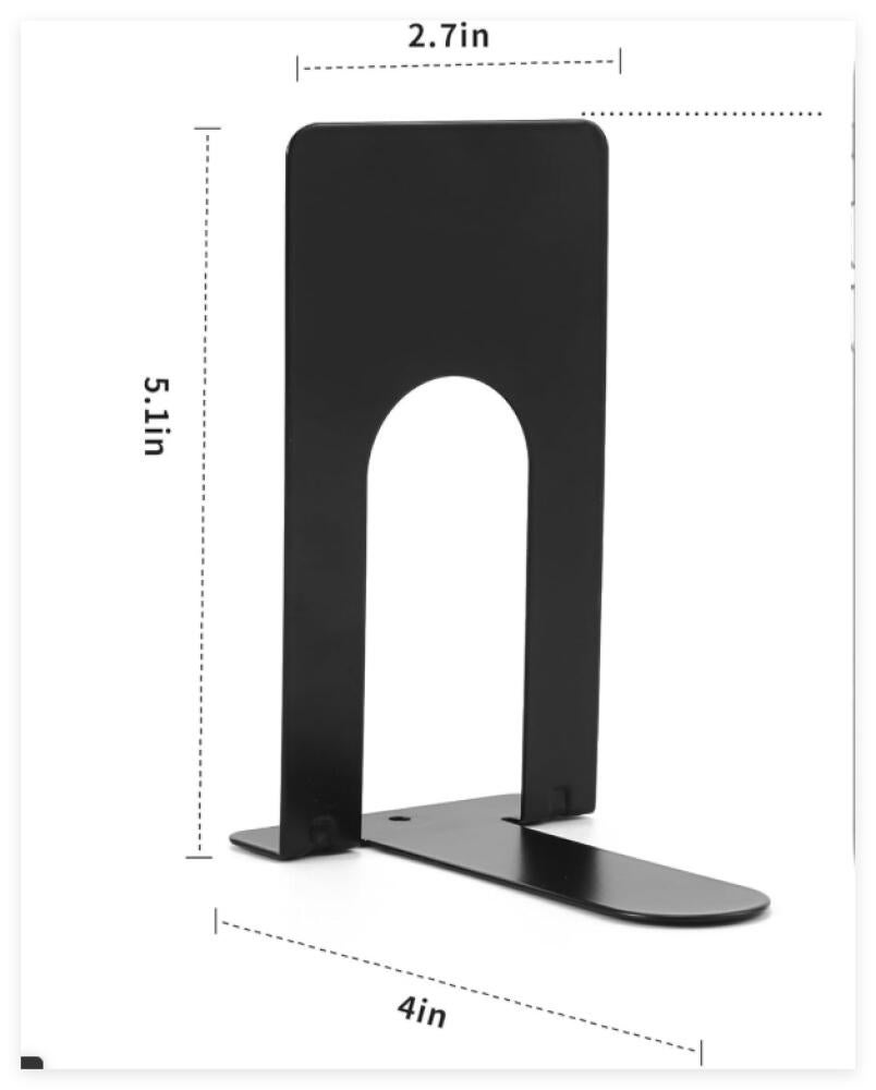 LDXDRU 4 Pares De Sujetalibros De Metal Negro – Antideslizante, Resistente Y Práctico Para Organizar Tu Hogar U Oficina