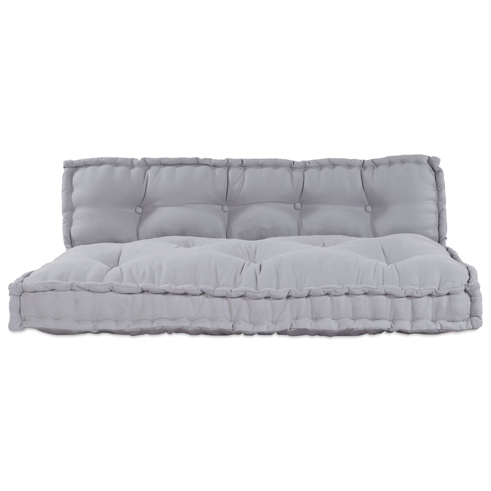 Poduszka do sofy paletowej 2 pcs Szary 120 x 80 x 38 cm tkanina vidaXL