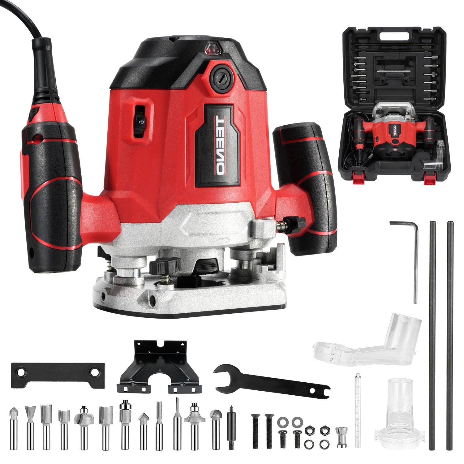 Fresatrice Verticale Elettrica COLFULINE 800W Con 6 Velocità Regolabili E Guida Diritta – Per Legno